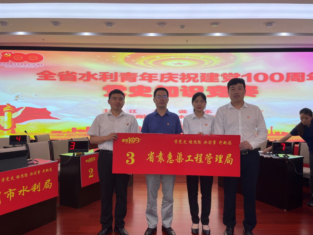 省袁管局在全省水利青年纪念建党100周年党史知识竞赛中取得佳绩