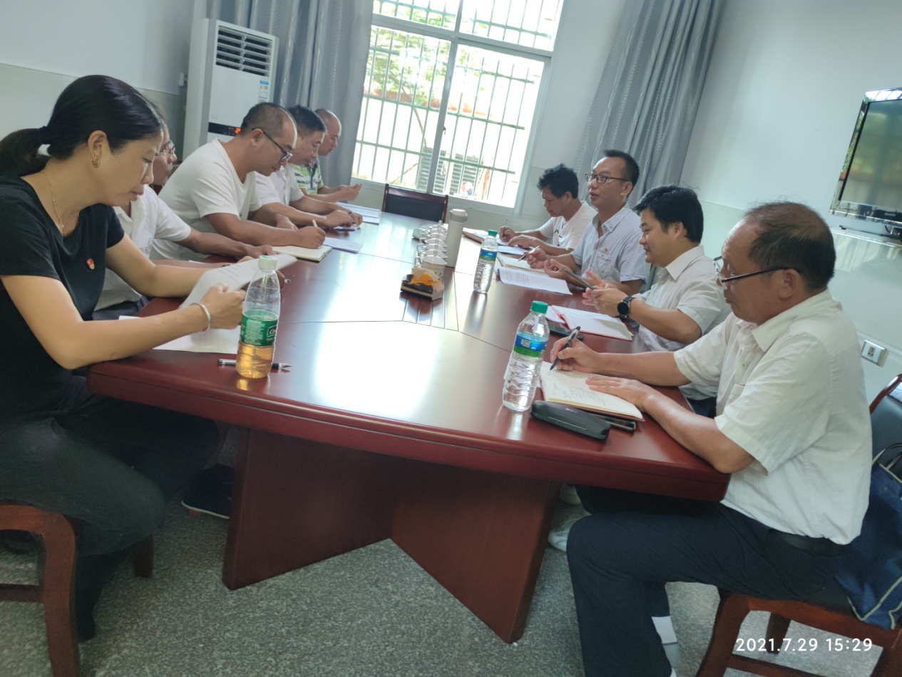 饶奇磊指导第三支部党史学习教育专题组织生活会